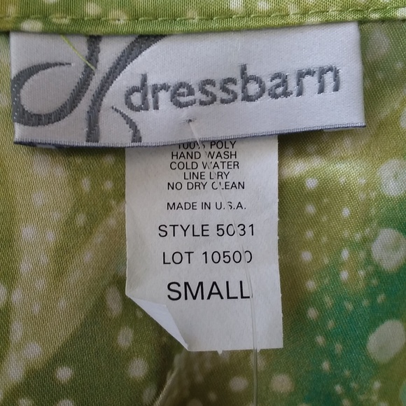 Dressbarn Ladies Green Floral Blouse Size Small - Picture 8 of 8